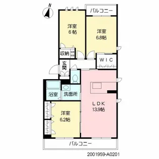 べレオフラワー【2階】の間取り