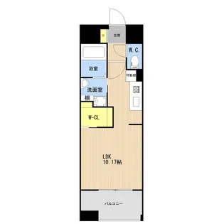 LIBTH博多駅南Ⅵ【0401号室】の間取り