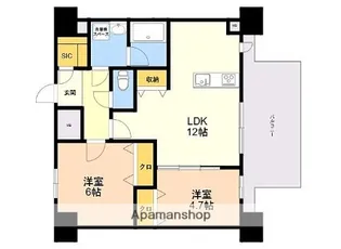 MODERN PALAZZO博多デュオグランデEAST【12階】の間取り