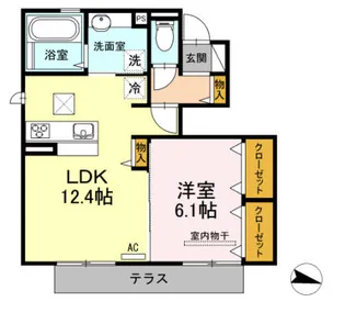 コンフォール【105号室】の間取り