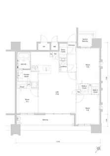 エンクレスト博多EXCEED【12階】の間取り