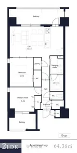 TONOクリスタル上人橋【6階】の間取り