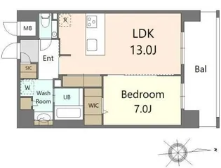 SーRESIDENCE大手門AWESOME【3階】の間取り