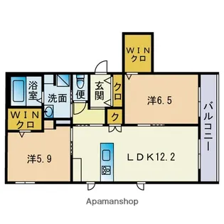 ルミナス・フラット弥生【2階】の間取り