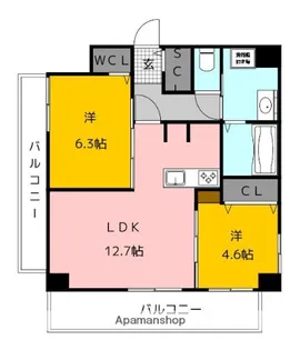 MODERN ASPIRATION 博多 CREST【8階】の間取り