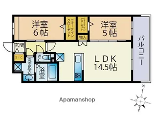 ビーコンヒル田島【1階】の間取り