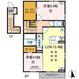 (仮称)DーROOM片江2丁目【2階】の間取り