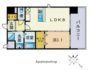 アクシオン高宮駅前グラシア【8階】の間取り