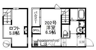 フォルトゥーナ竹下駅前【2階】の間取り
