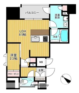 デュ・レジア平尾レジデンス【8階】の間取り