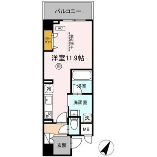 Kyokuyouモダンベース天神【3階】の間取り
