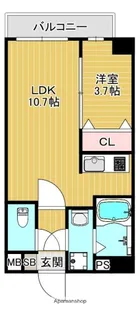 室見4丁目賃貸マンション【5階】の間取り