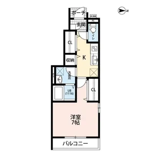 サンフェリーチェ 福大前【101号室】の間取り
