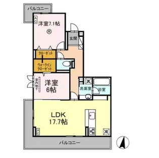 SINFARIA六本松【3階】の間取り