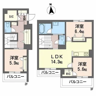 シャーメゾンLUCIE【2階】の間取り