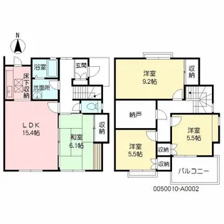 ヒルズ茶山 A棟【1階】の間取り