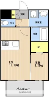 LIBTH姪浜駅前【2階】の間取り