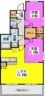 Y.T.アンパサンド【2階】の間取り