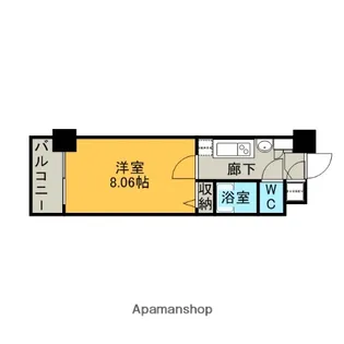 エンクレスト赤坂壱番館【8階】の間取り