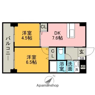 アイヴェール平尾【8階】の間取り