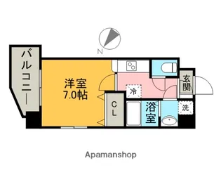 福岡県福岡市中央区赤坂3丁目【マンション】の間取り