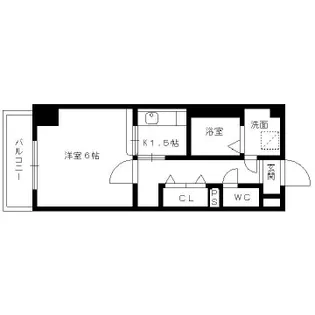 ルネス六本松【6階】の間取り
