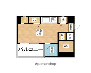 シティパレス天神南【8階】の間取り