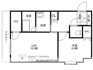 ROOX高宮Ⅱ【6階】の間取り