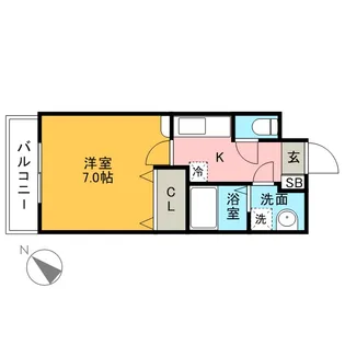 エンクレスト博多駅前Ⅲ【14階】の間取り