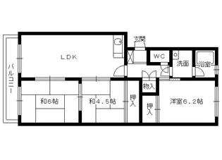 ロイヤルハウス天神2【4階】の間取り