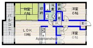 YUKOハイム【4階】の間取り