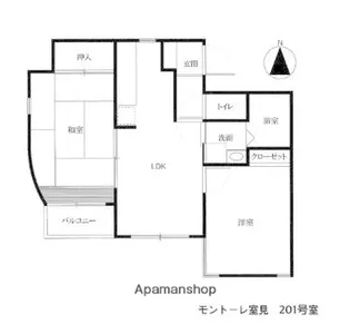 モントーレ室見【2階】の間取り
