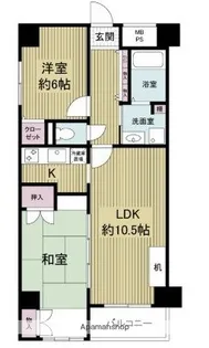 フォレステージュ天神【2階】の間取り