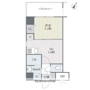 ジェイド博多【11階】の間取り