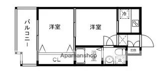 エステートモア警固本通り【10階】の間取り