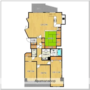 ハウスユマニテ大橋Α館【10階】の間取り