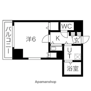 エスポワールマンション天神南【3階】の間取り