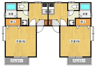 ひまわり壱番館、弐番館【2階】の間取り