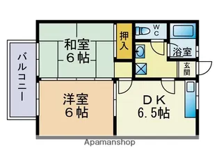 コーポ清水【1階】の間取り