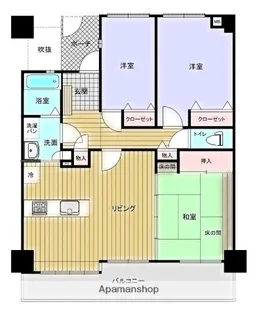 サーパス新室見【4階】の間取り
