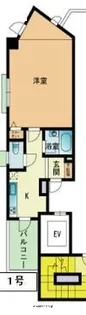 1Kの間取り画像