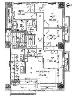 グランドメゾン高取参番館【4階】の間取り
