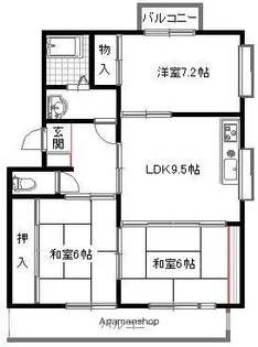 第2昭栄コーポ【4階】の間取り