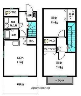 アブニールビラ有田【1階】の間取り