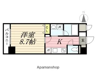 グランディール大濠【3階】の間取り
