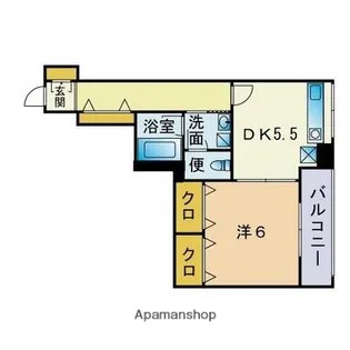 ベイサージュ大手門【8階】の間取り
