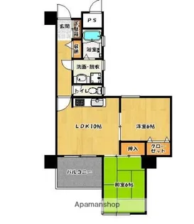 エステートマンション西公園【3階】の間取り