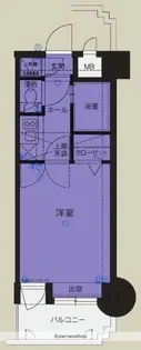 エステートモア天神デュオ【9階】の間取り