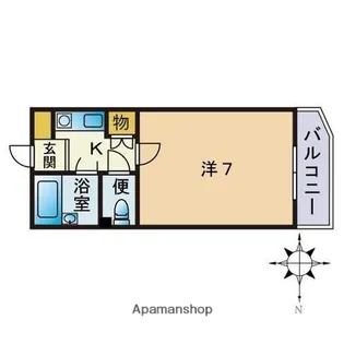 シャトレ21六本松【1階】の間取り