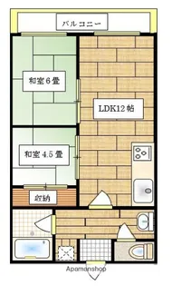 大産桜坂マンション【1階】の間取り